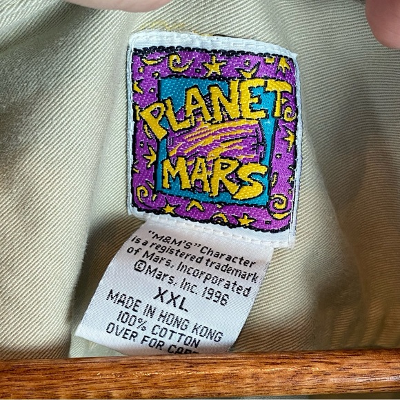 Vintage Planet Mars M&Ms Mens Button Up Shirt - Picture 6 of 6